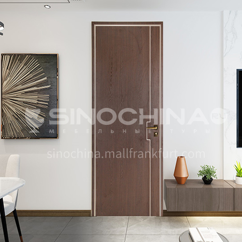 Ecological wear-resistant board dark brown modern aluminum wooden door